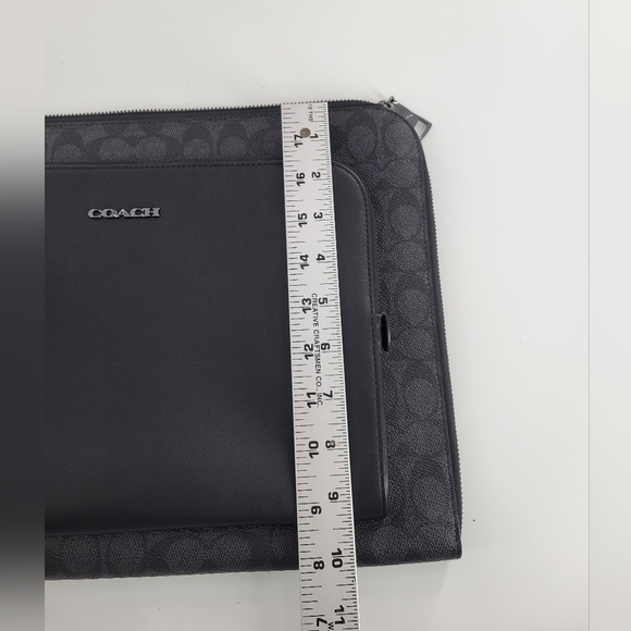 Coach Ethan Portfolio in Signature Canvas, Charcoal Black Style No. CW363, NWT - Picture 2 of 6